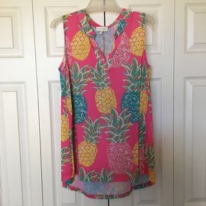NWT Simply Southern pineapple high low hem medium